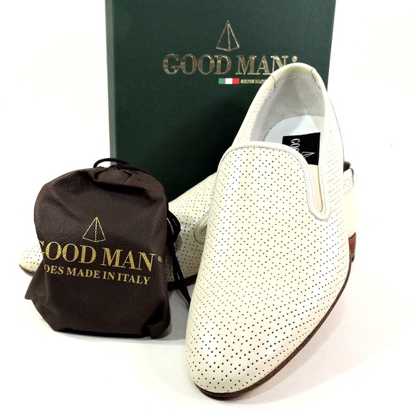 GOODMAN ?? MEN\'S OFF-WHITE SOFT LEATHER COMFORT SUMMER LOAFERS main image 7